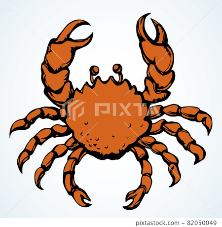 Big sea crab. Vector drawing Big sea crab. Vector drawing 82050049