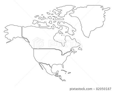 Simplified schematic map of South America. Blank isolated continent political map of countries. Generalized and smoothed borders. Simple flat vector illustration Simplified schematic map of South America. Blank isolated continent political map of countries. Generalized and smoothed borders. Simple flat vector illustration 82050187