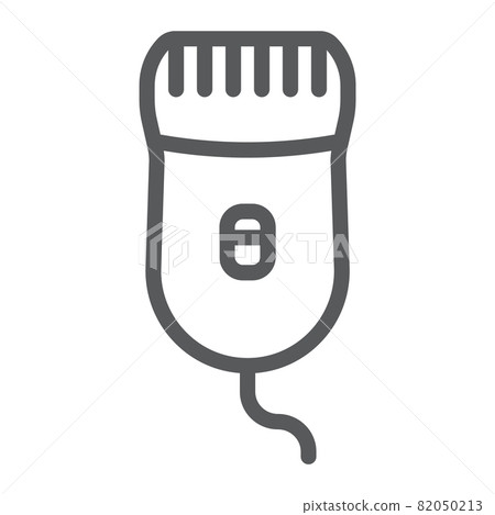 Epilator line icon, beauty and shave, depilation sign, vector graphics, a linear pattern on a white background, eps 10. Epilator line icon, beauty and shave, depilation sign, vector graphics, a linear pattern on a white background, eps 10. 82050213
