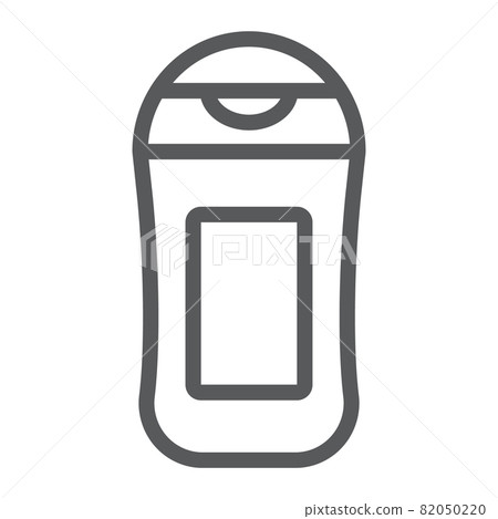 Shampoo line icon, cosmetic and beauty, shower gel sign, vector graphics, a linear pattern on a white background, eps 10. Shampoo line icon, cosmetic and beauty, shower gel sign, vector graphics, a linear pattern on a white background, eps 10. 82050220