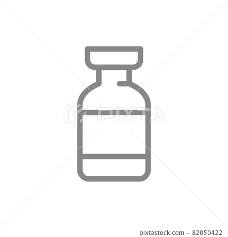 Medical ampoule line icon. Vaccination, vaccine, serum, collective immunity, worldwide immunity symbol Medical ampoule line icon. Vaccination, vaccine, serum, collective immunity, worldwide immunity symbol 82050422