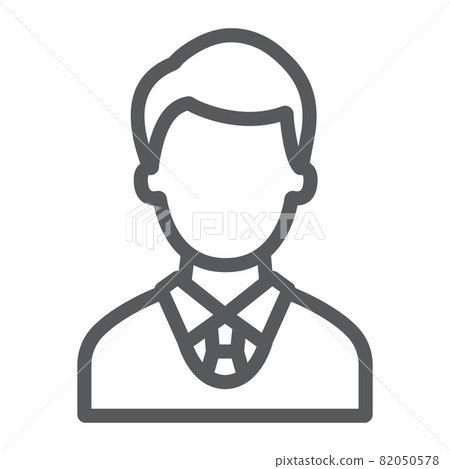 Judge line icon, justice and law, man sign, vector graphics, a linear pattern on a white background, eps 10. 82050578