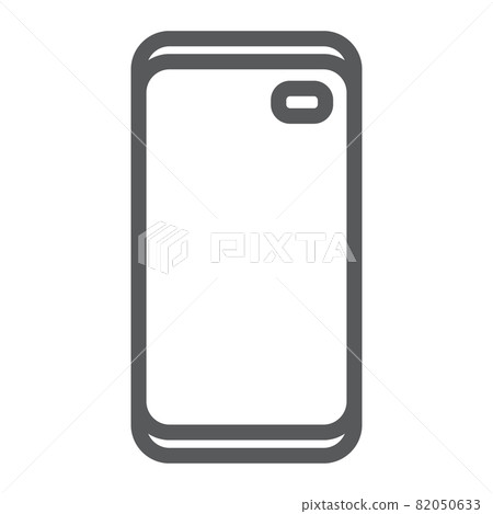 Display hole for two selfie camera line icon, device and communication, smartphone sign, vector graphics, a linear pattern on a white background, eps 10. 82050633