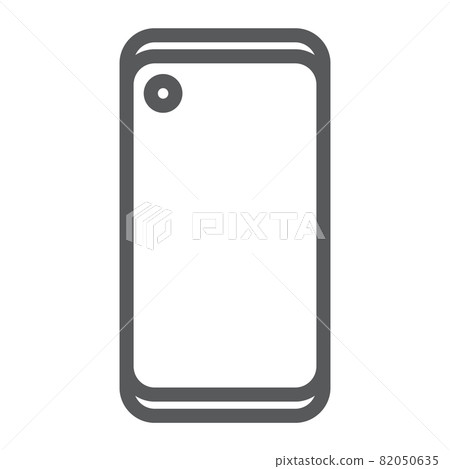 Display hole for selfie camera line icon, device and communication, smartphone sign, vector graphics, a linear pattern on a white background, eps 10. 82050635