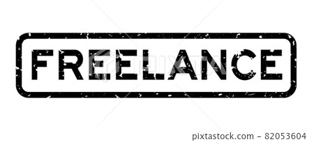 Grunge black freelance word square rubber seal stamp on white background Grunge black freelance word square rubber seal stamp on white background 82053604