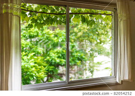 Image of the windowsill of a country house Image of the windowsill of a country house 82054252