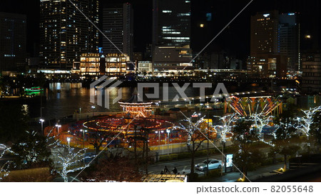 Night view of Yokohama Minato Mirai Night view of Yokohama Minato Mirai 82055648