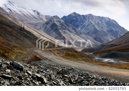 Mountain road. Chukotka, Russia. 82055793