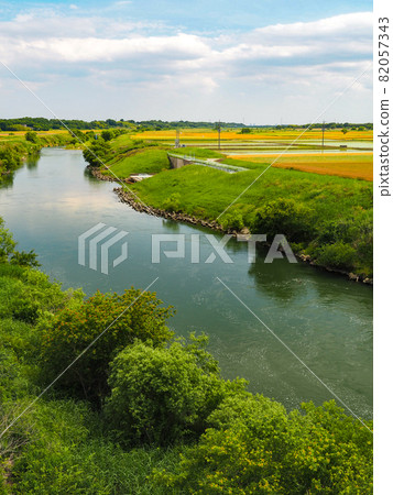 日本最寬的河流荒川上的御成橋 82057343