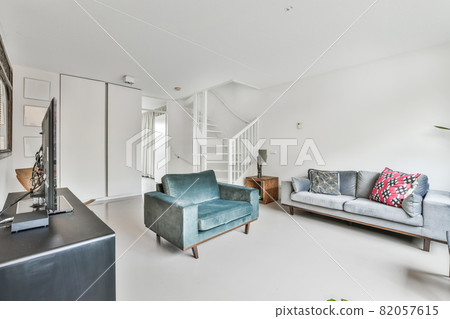 Stylish living room interior in modern house Stylish living room interior in modern house 82057615