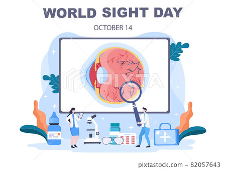 World Sight Day Background Vector Illustration Which is Commemorated Every Year for Where to Check Vision, Blindness, and Visual Impairment on the Eyes Concept World Sight Day Background Vector Illustration Which is Commemorated Every Year for Where to Check Vision, Blindness, and Visual Impairment on the Eyes Concept 82057643