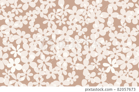 Floral seamless with hand drawn color flowers. Cute summer background. Modern floral compositions. Fashion vector stock illustration for wallpaper, posters, card, fabric, textile 82057673