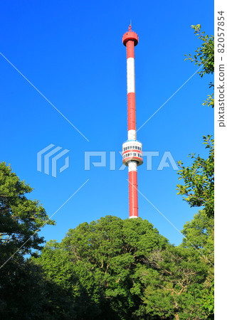 [Ehime Prefecture] Uwakai Observatory Tower under clear skies 82057854