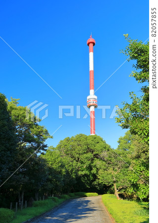 [Ehime Prefecture] Uwakai Observatory Tower under clear skies 82057855