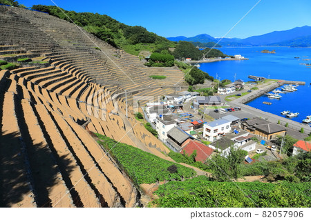 [Ehime Prefecture] Yusu stepped fields under clear skies 82057906