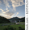 阿波海南站 夕陽染紅的藍天 82059520