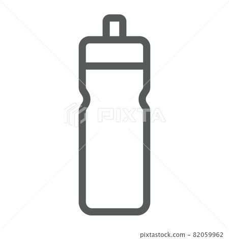 Sport bottle line icon, drink and container, water bottle sign, vector graphics, a linear pattern on a white background, eps 10. Sport bottle line icon, drink and container, water bottle sign, vector graphics, a linear pattern on a white background, eps 10. 82059962