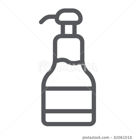 Syrup line icon, food and sweet, syrup bottle sign, vector graphics, a linear pattern on a white background, eps 10. 82061018