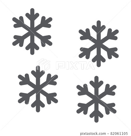 Snowflake line icon, winter and forecast, snow sign, vector graphics, a linear pattern on a white background, eps 10. 82061105
