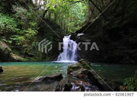 Fresh green and Seniwa Falls Fresh green and Seniwa Falls 82061907