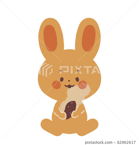 Hoku Rabbit Rabbit and Hokuhoku roasted potatoes - Stock Illustration [82062617 ...