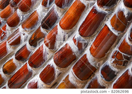 Mosaic design on the structures in Linh Phuoc Pagoda or Chua Linh Phuoc in Dalat, Vietnam Mosaic design on the structures in Linh Phuoc Pagoda or Chua Linh Phuoc in Dalat, Vietnam 82062696