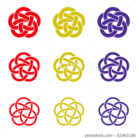 Plum knot lucky charm set Mizuhiki 82063186