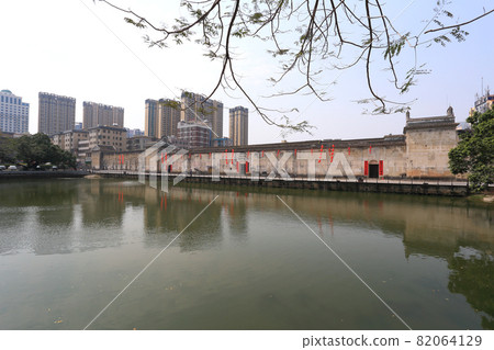 historic Hakka Crane Lake Village of Shenzhen in China historic Hakka Crane Lake Village of Shenzhen in China 82064129