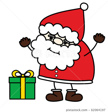 Simple and cute illustrations of Santa and gifts that can be used for Christmas. 82064197