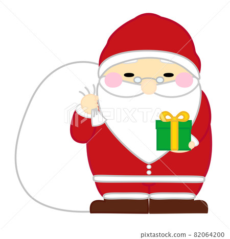 Simple and cute illustrations of Santa and gifts that can be used for Christmas. 82064200