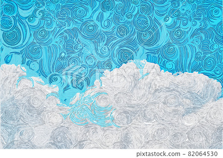 Abstract colorful Impressionist oil painting sky background 82064530