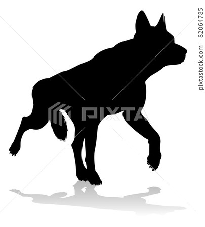 Dog Silhouette Pet Animal 82064785