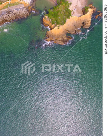 日本的三個景點之一“松島灣” - 無人機的航拍照片（宮城縣東松島市宮城角色鹿山山） 82065069