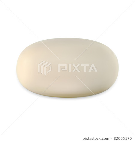 Soap bar vector illustration mockup. Oval shape Soap bar vector illustration mockup. Oval shape 82065170