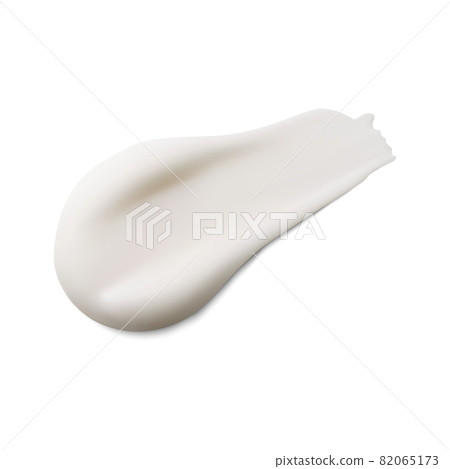 Cream texture. Cosmetic smear isolated vector stroke 82065173