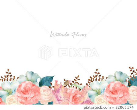 Gorgeous watercolor flower frame 82065174