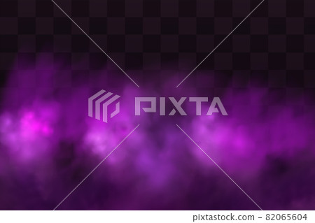 Realistic scary mystical fog in night Halloween. 82065604
