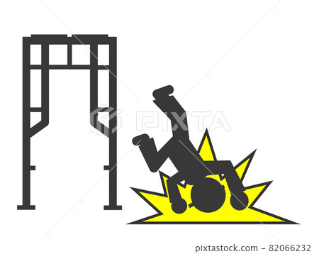 Person who falls from the framework scaffolding of the site 82066232