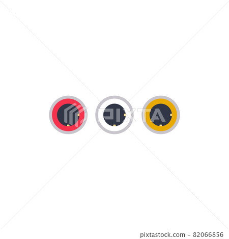 omposite audio female plug pc universal connector icon. Vector graphic illustration of Port in flat style. 82066856