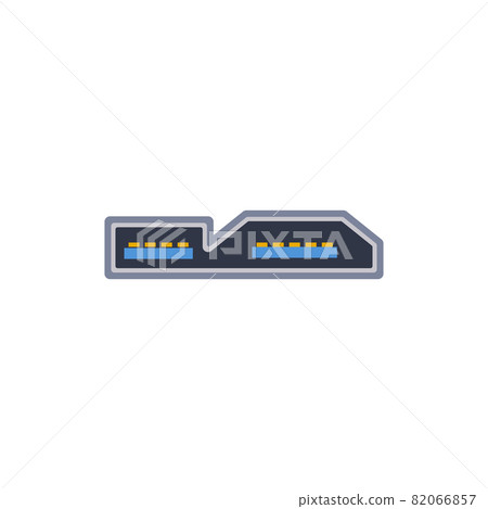 USB micro B 3.0 pc universal connector icon. Vector graphic illustration of Port in flat style. USB micro B 3.0 pc universal connector icon. Vector graphic illustration of Port in flat style. 82066857