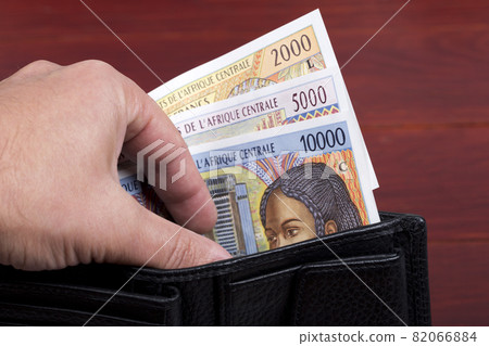 Old Central African States money - franc in the black wallet Old Central African States money - franc in the black wallet 82066884