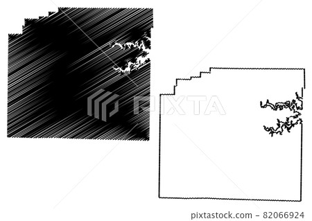 Montgomery County, Arkansas (U.S. county, United States of America,USA, U.S., US) map vector illustration, scribble sketch Montgomery map 82066924