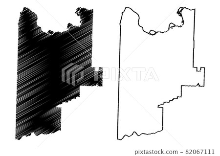 Sebastian County, Arkansas (U.S. county, United States of America,USA, U.S., US) map vector illustration, scribble sketch Sebastian map 82067111