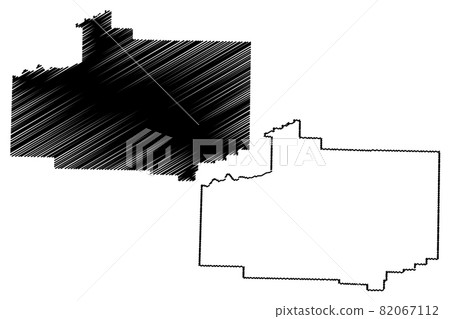 Scott County, Arkansas (U.S. county, United States of America,USA, U.S., US) map vector illustration, scribble sketch Scott map 82067112