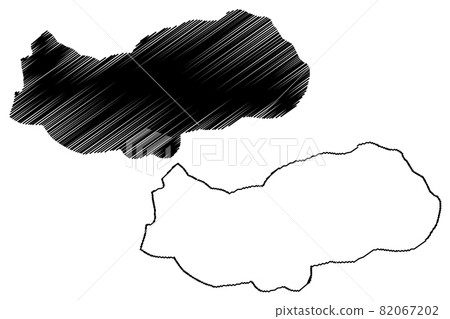 Upper River Division (Subdivisions of the Gambia, Republic of The Gambia) map vector illustration, scribble sketch Upper River Region map 82067202
