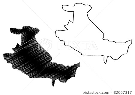 Tbilisi region (Republic of Georgia - country, Administrative divisions of Georgia) map vector illustration, scribble sketch Tiflis map.. Tbilisi region (Republic of Georgia - country, Administrative divisions of Georgia) map vector illustration, scribble sketch Tiflis map.. 82067317