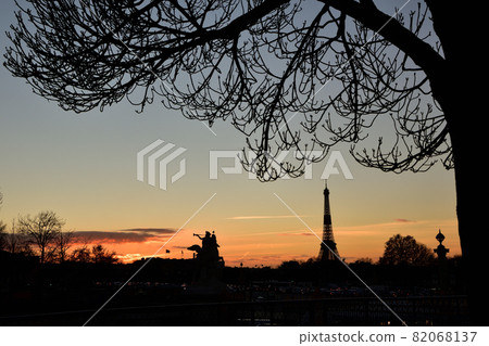 France, Paris at dusk, taken on December 17, 2020 France, Paris at dusk, taken on December 17, 2020 82068137