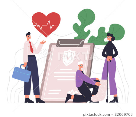 People live, healthcare, medical protecting service concept. Health care insurance, people protecting health and life vector Illustration. Medical insurance service People live, healthcare, medical protecting service concept. Health care insurance, people protecting health and life vector Illustration. Medical insurance service 82069703