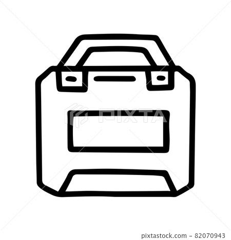 plastic case line vector doodle simple icon 82070943