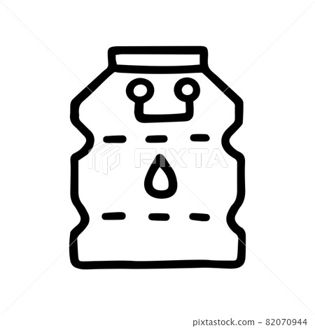 bottle of water line vector doodle simple icon 82070944